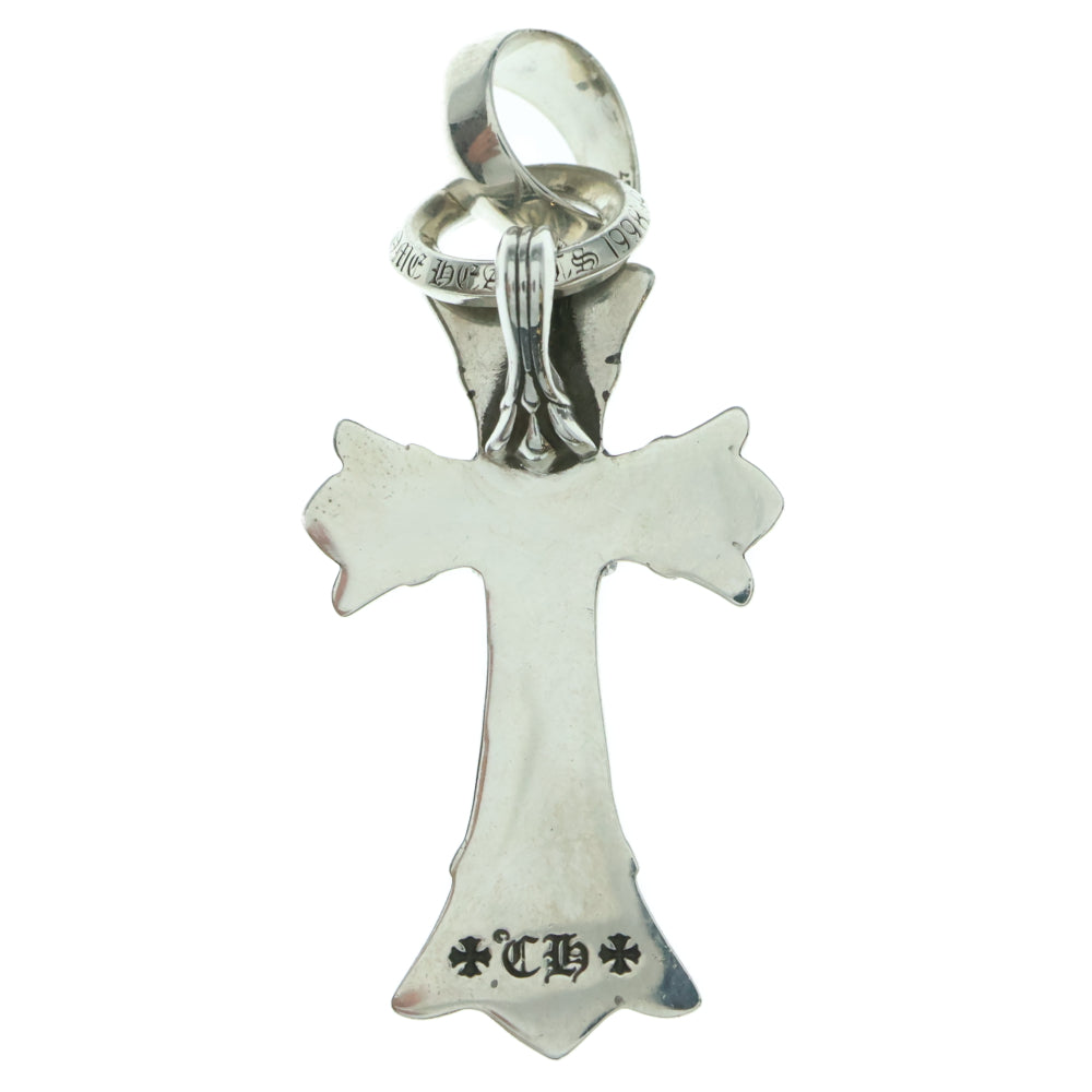 CHROME HEARTS(クロムハーツ) DBL CH CRS SML W BALE スモールダブルCHクロス wベイル ペンダント ネックレストップ シルバー