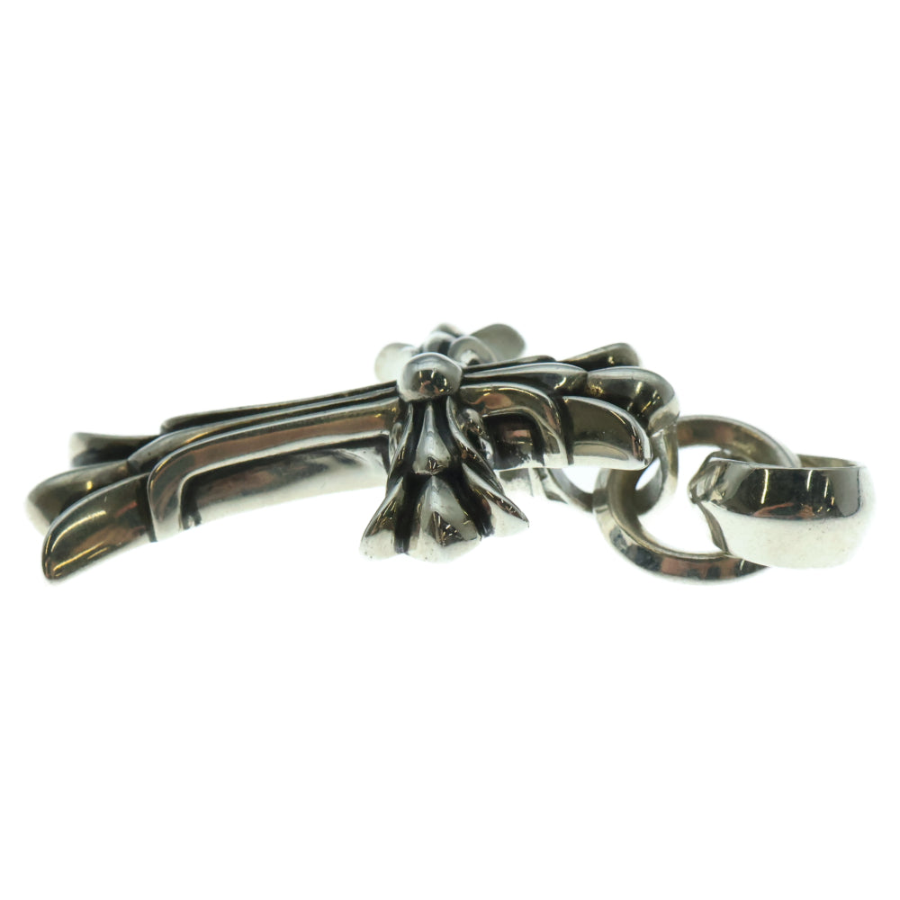 CHROME HEARTS(クロムハーツ) DBL CH CRS SML W BALE スモールダブルCHクロス wベイル ペンダント ネックレストップ シルバー