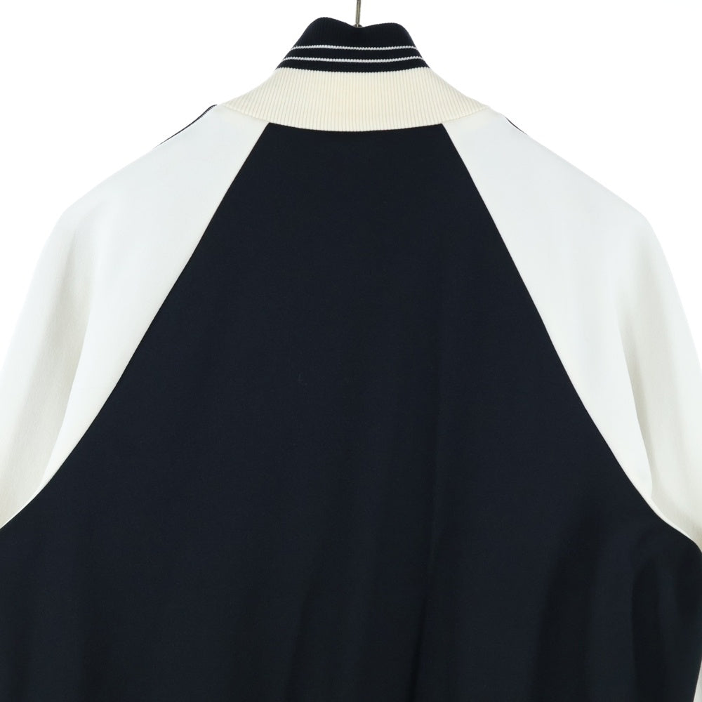 CELINE(セリーヌ) ロゴ刺繡 トリオンフ サイドライン テクニカルジャージ トラックジャケット ブラック/ホワイト 2Y14H121O.38EC