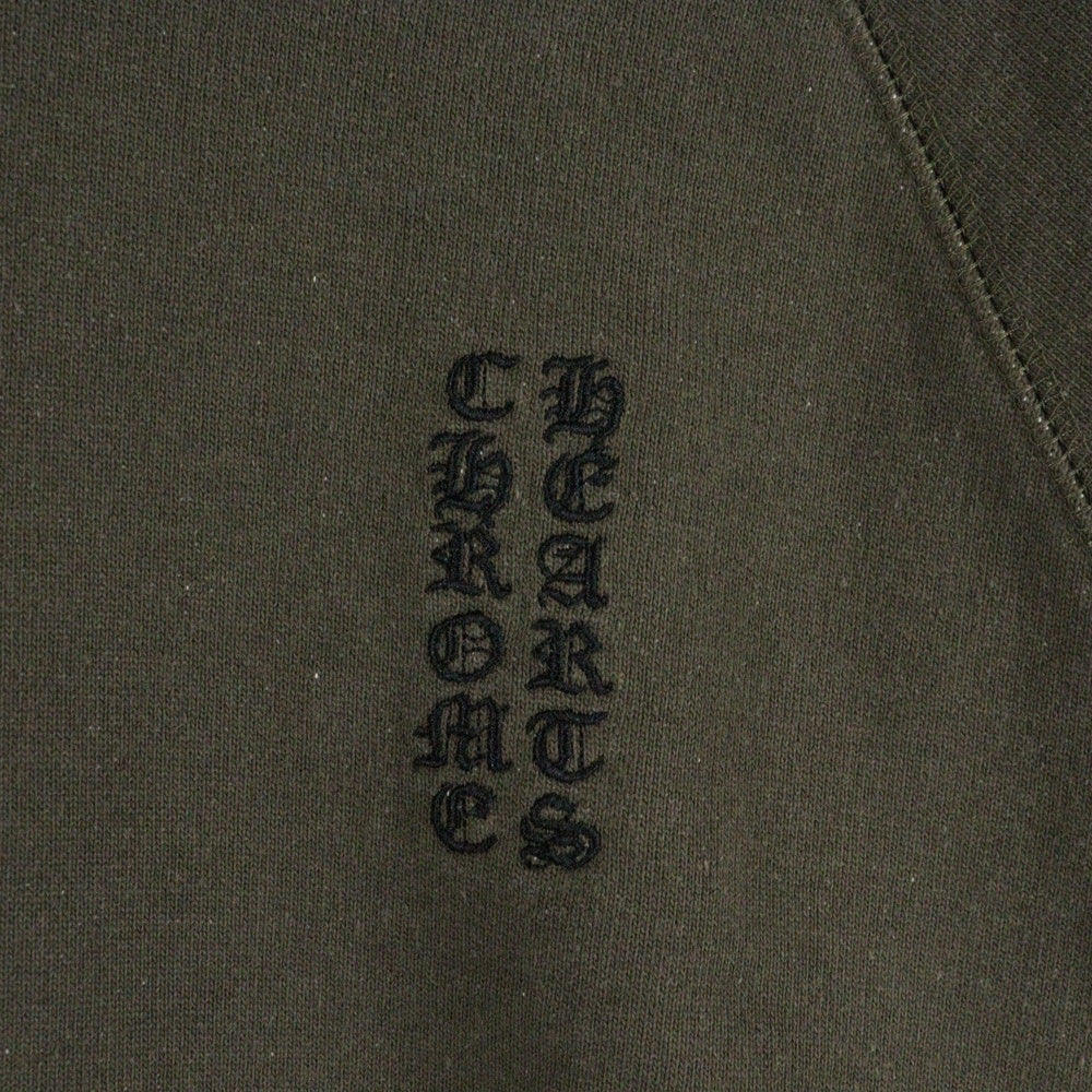 CHROME HEARTS(クロムハーツ) GRP Y NOT PLOV Hoodie ワイノット ヴァーティカルロゴ/ダガー刺繍 スウェットプルオーバーパーカー カーキ