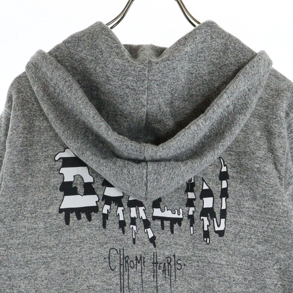CHROME HEARTS(クロムハーツ) PPO DARLIN HD ZIP MATTY BOY バックプリント ダガー ジップアップパーカー グレー