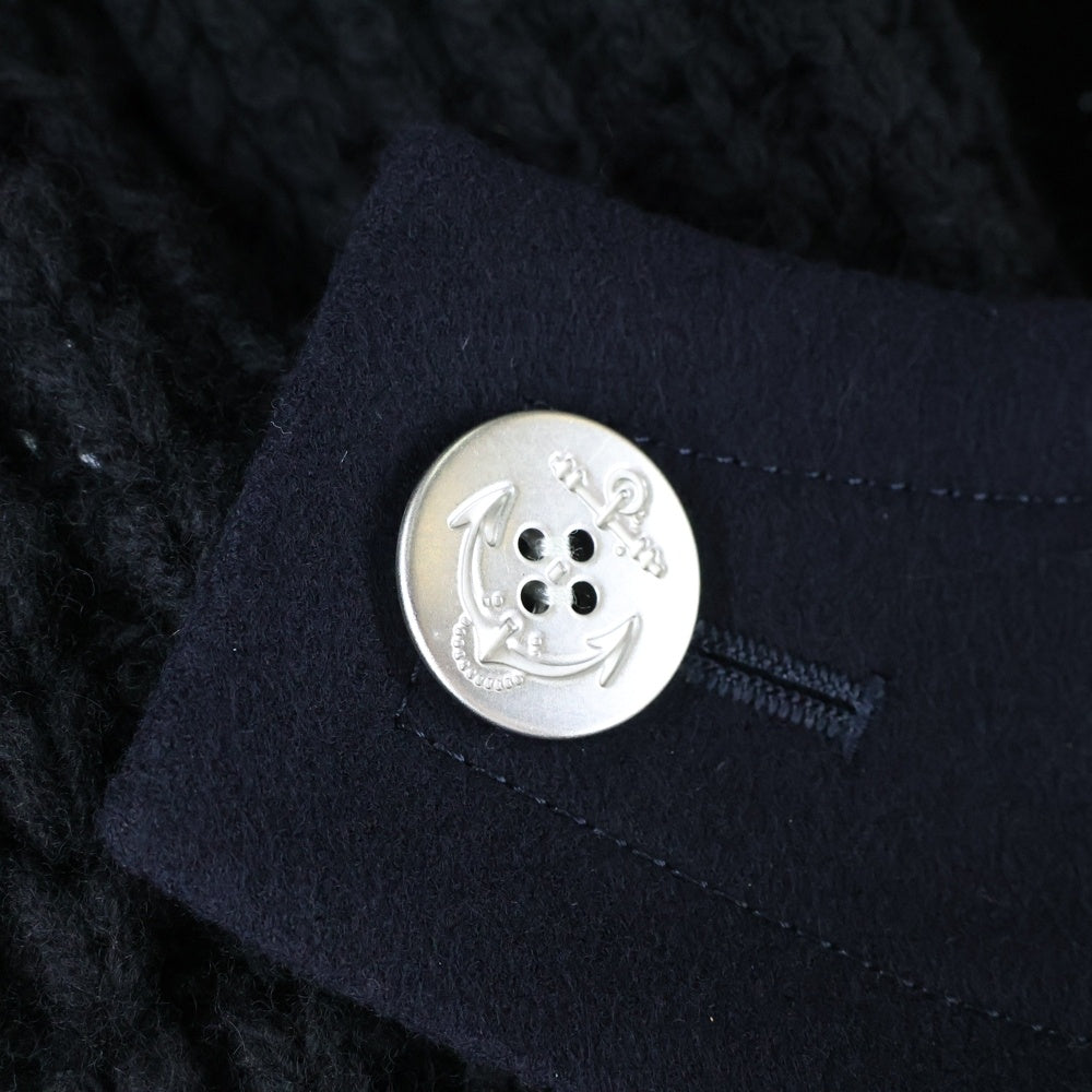 Sacai(サカイ) 21AW ニットドッキング ローゲージ トレンチコート ブラック 21-05773