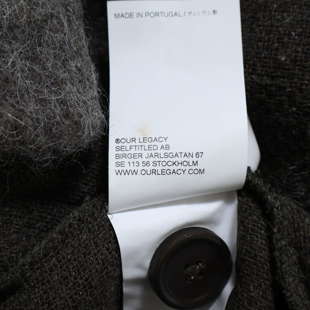 OUR LEGACY(アワーレガシー) MOHAIR CARDIGAN MOLE-GREY モヘア ニットカーディガン ブラウン M4236CM