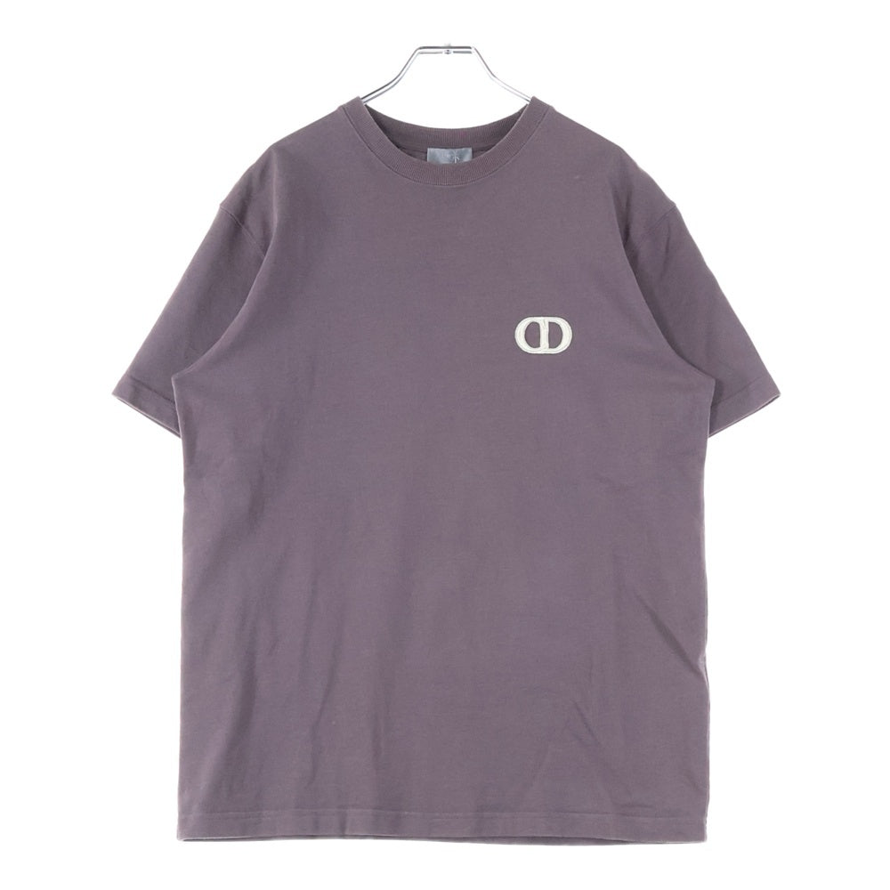 Christian Dior(クリスチャンディオール) CD ICON CDアイコン ロゴ刺繍 クルーネック 半袖Tシャツ カットソー ブラウン 943J605A0554