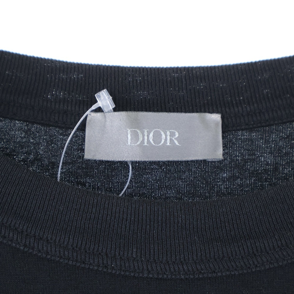 Christian Dior(クリスチャンディオール) 21AW ×KENNY SCHARF Logo T-Shirt ケニーシャーフ ロゴ刺繍 クルーネック半袖Tシャツカットソー ブラック 193J697A0677