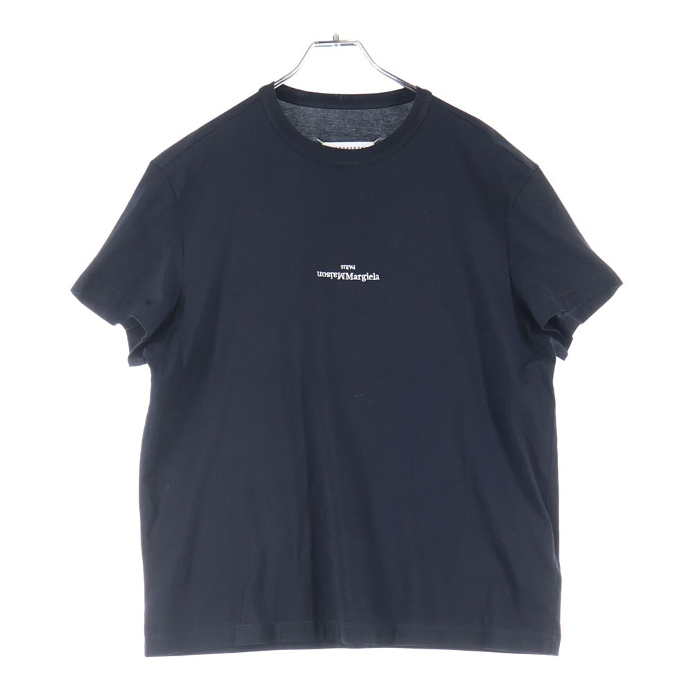 Maison Margiela 10(メゾン マルジェラ) 23SS 反転ミニロゴ刺繍 半袖Tシャツ カットソー ブラック S30GC0701 S22816