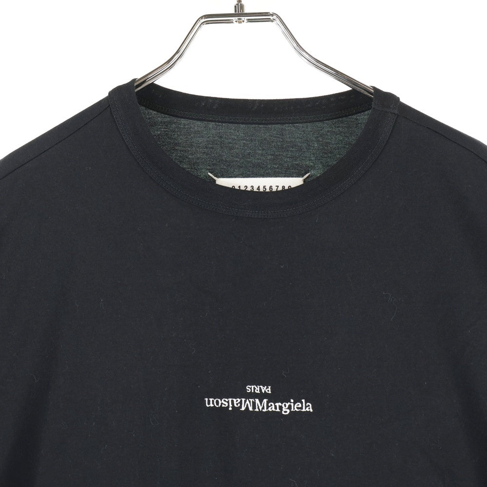 Maison Margiela 10(メゾン マルジェラ) 23SS 反転ミニロゴ刺繍 半袖Tシャツ カットソー ブラック S30GC0701 S22816