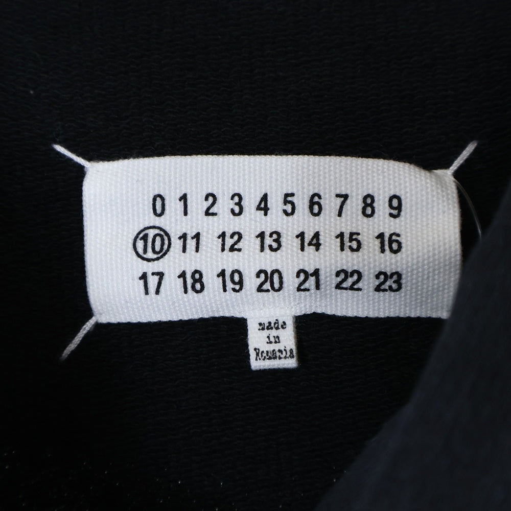 Maison Margiela 10(メゾン マルジェラ) 23AW Hoodie ロゴ刺繍 プルオーバースウェットパーカー フーディー ブラック S50GU0167 S25503