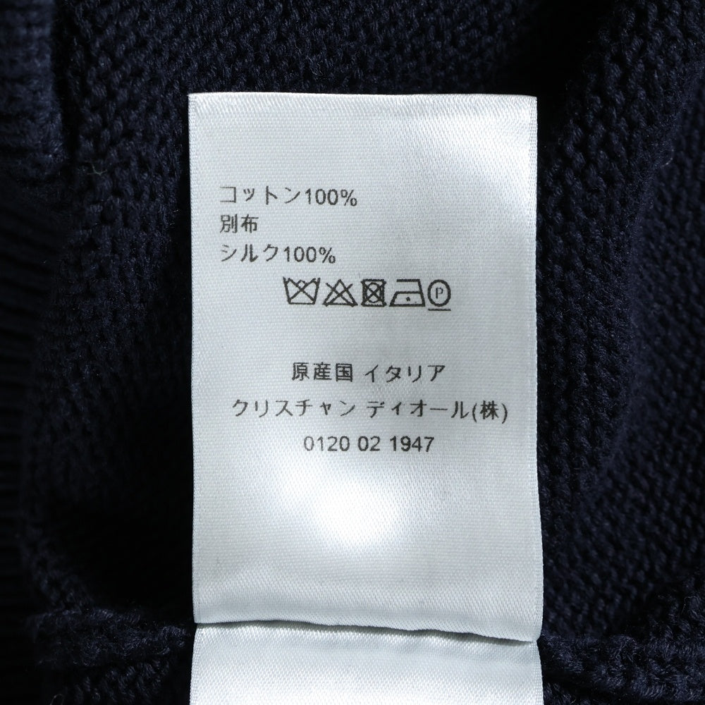 Christian Dior(クリスチャンディオール) オブリーク シルクサイドライン クルーネックニットセーター ネイビー 113M638AT187