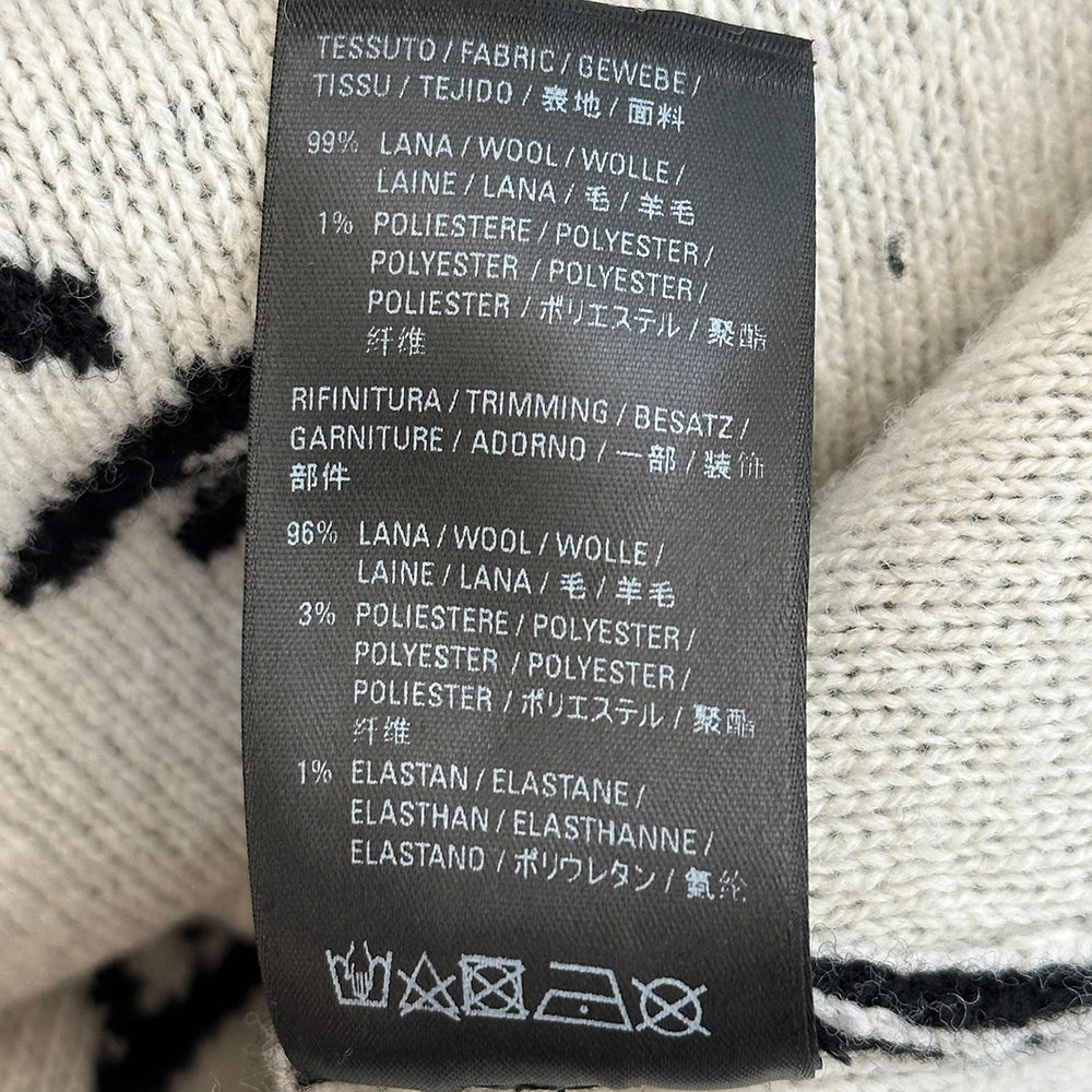 BALENCIAGA(バレンシアガ) 20SS Allover Logo Crewneck オールオーバーロゴ クルーネックニットセーター ブラック/ホワイト 620983 T1567