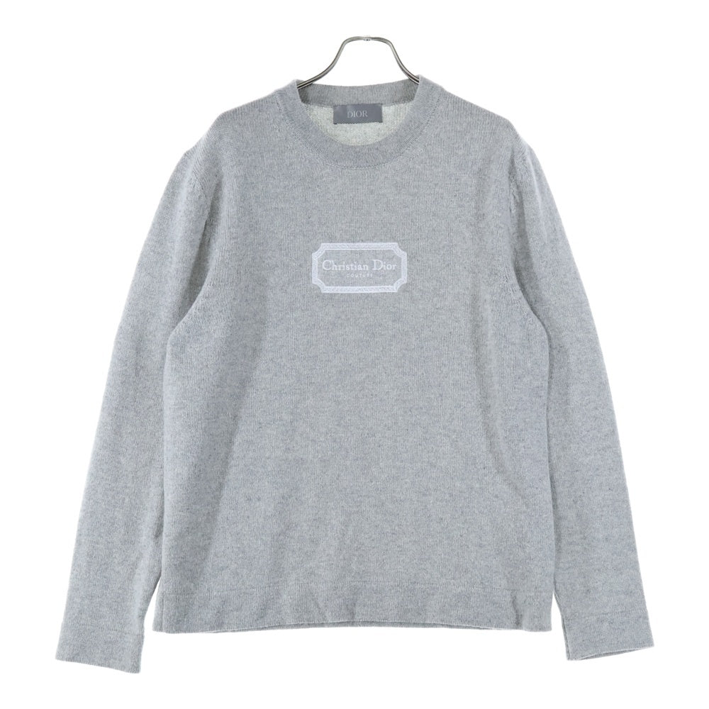 Christian Dior(クリスチャンディオール) 24SS COUTUREパッチ カシミアジャージーニット グレー 243M645AT474
