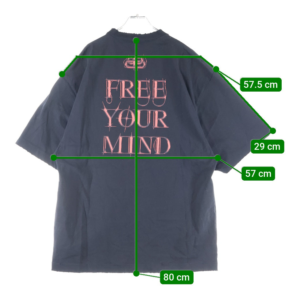 BALENCIAGA(バレンシアガ) GOTHIC OVERSIZE T SHIRT ゴシック オーバーサイズ Tシャツ カットソー ブラック 641614