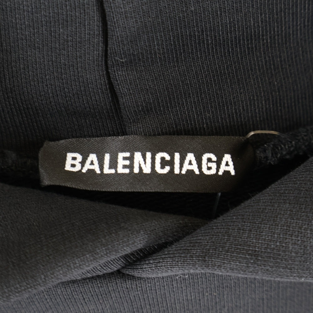 BALENCIAGA(バレンシアガ) 20SS X-Rated Large Fit Hoodie エックスレイテッドラージフィットフーディ プルオーバーパーカー ブラック 620973