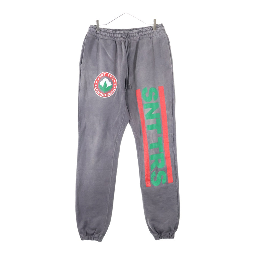 SAINT MICHAEL(セントマイケル) ×Denim Tears 21AW SNTTRS セントティアーズ ヴィンテージ加工 ロゴプリント スエットパンツ