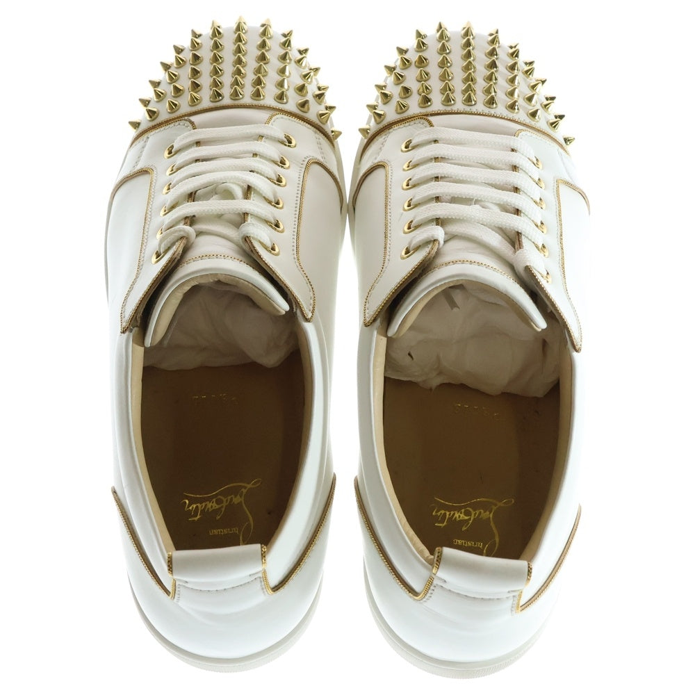 CHRISTIAN LOUBOUTIN(クリスチャンルブタン) スパイクスタッズ スタッズ切替 ローカットスニーカー ホワイト 43