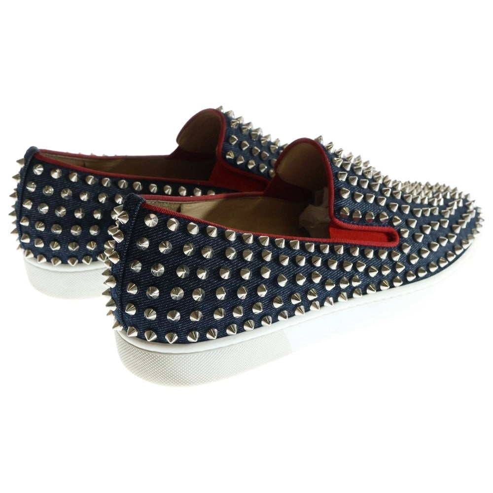 CHRISTIAN LOUBOUTIN(クリスチャンルブタン) ROLLER-BOAT FLAT ローラーボート フラット スパイクスタッズ ローカットスニーカー インディゴ