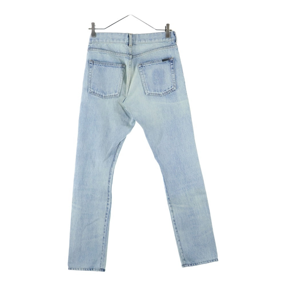 SAINT LAURENT PARIS(サンローランパリ) ウォッシュ加工ダメージスキニーロングデニムパンツ インディゴ 597052 Y372Z