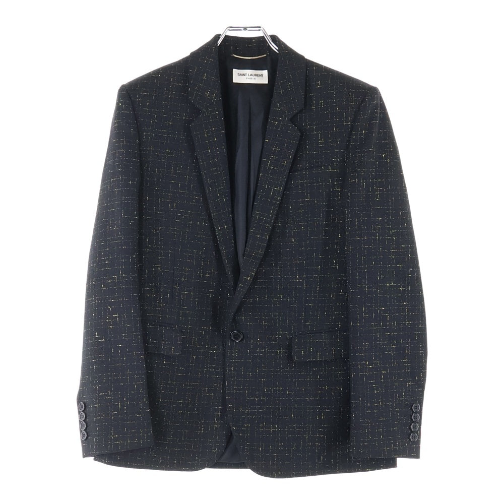 SAINT LAURENT PARIS(サンローランパリ) ノッチドラペルテーラードジャケット ブラック/ゴールド 630749 Y1B08