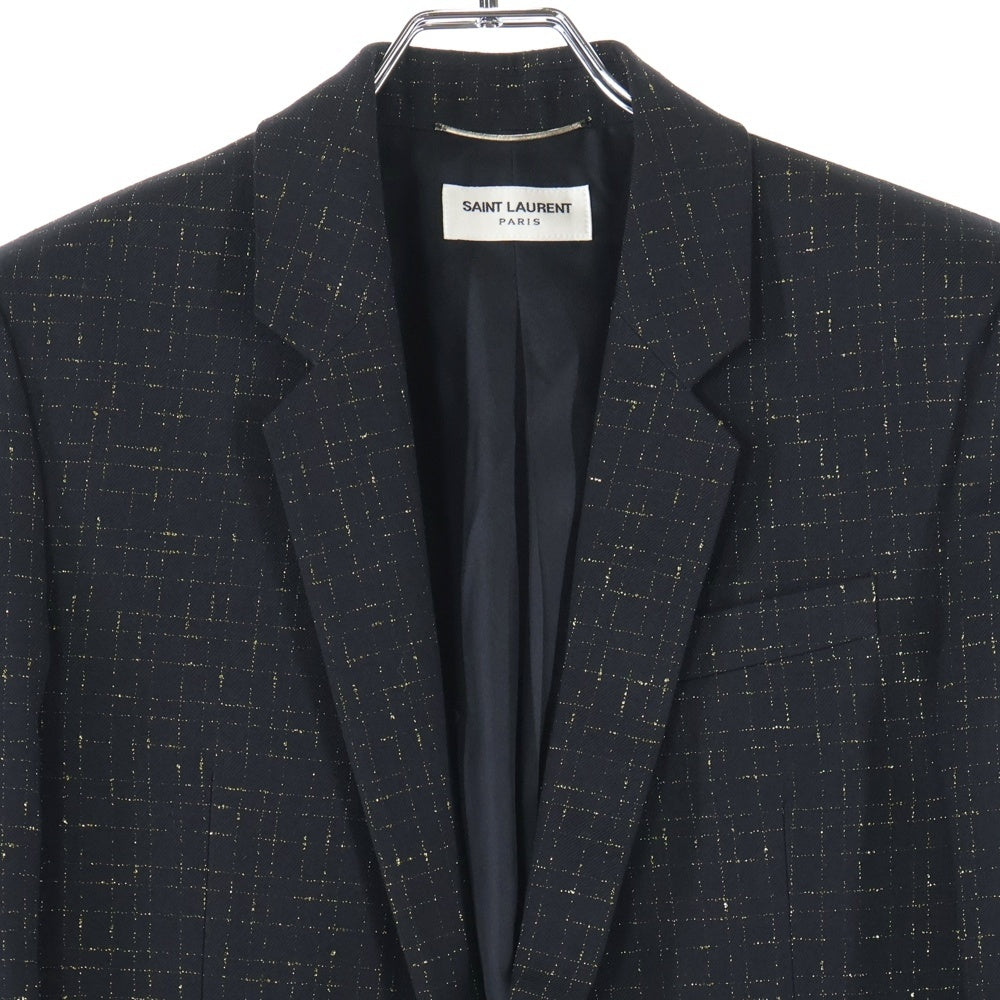 SAINT LAURENT PARIS(サンローランパリ) ノッチドラペルテーラードジャケット ブラック/ゴールド 630749 Y1B08