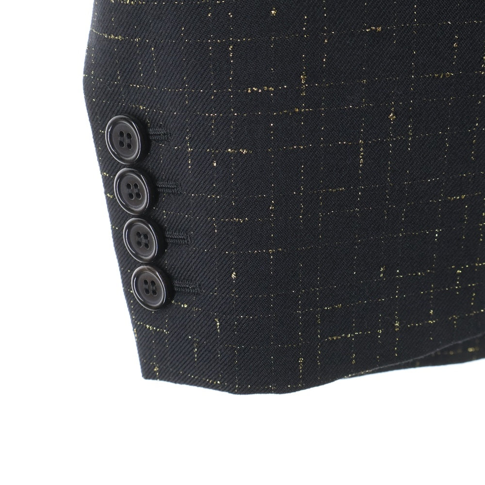 SAINT LAURENT PARIS(サンローランパリ) ノッチドラペルテーラードジャケット ブラック/ゴールド 630749 Y1B08