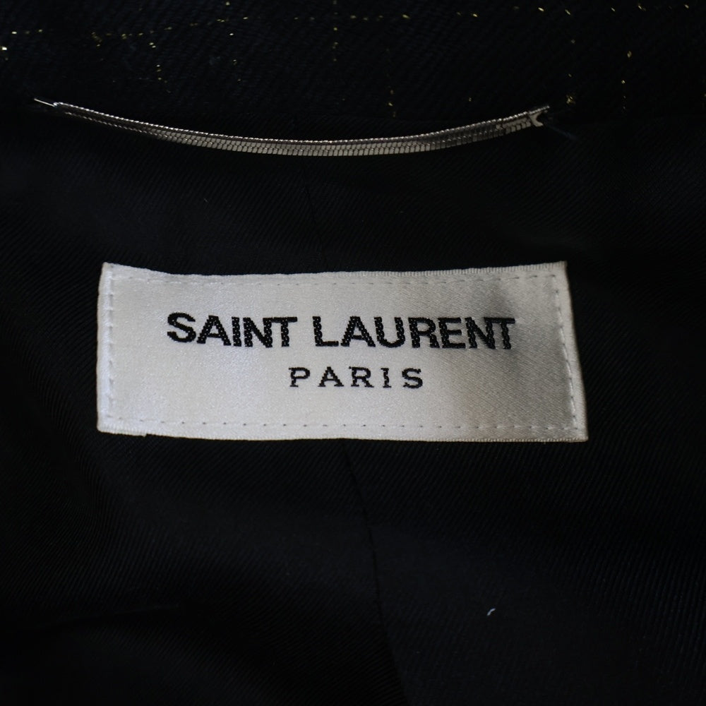 SAINT LAURENT PARIS(サンローランパリ) ノッチドラペルテーラードジャケット ブラック/ゴールド 630749 Y1B08