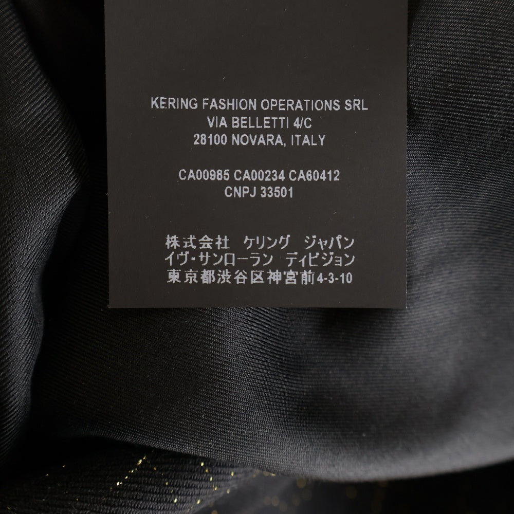 SAINT LAURENT PARIS(サンローランパリ) ノッチドラペルテーラードジャケット ブラック/ゴールド 630749 Y1B08