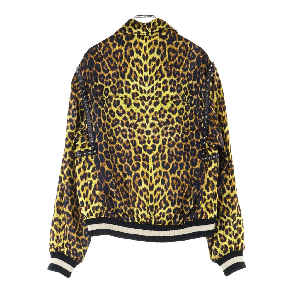 SAINT LAURENT PARIS(サンローランパリ) 16SS レオパードスタッズテディブルゾン ジャケット ブラウン/ブラック 416026 Y953L ※首タグ欠損