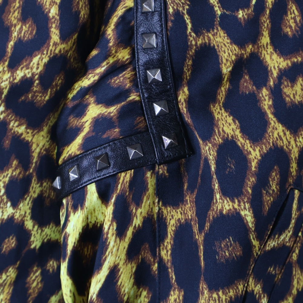 SAINT LAURENT PARIS(サンローランパリ) 16SS レオパードスタッズテディブルゾン ジャケット ブラウン/ブラック 416026 Y953L ※首タグ欠損