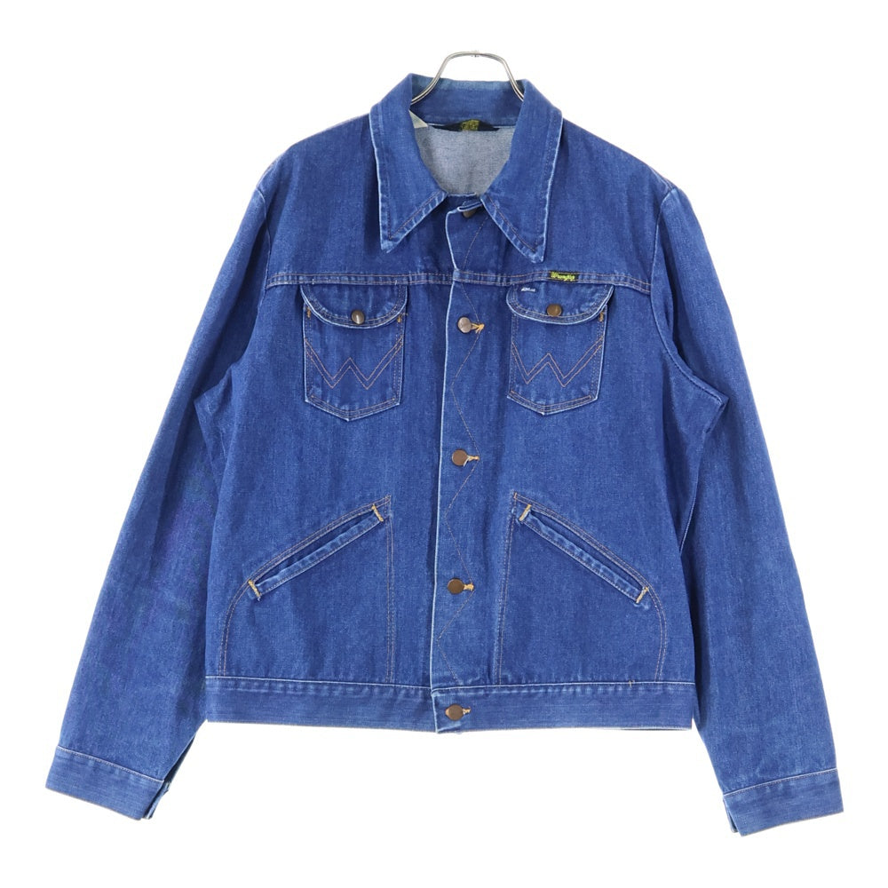 Wrangler(ラングラー) 80's VINTAGE ロングデニムジャケット カバーオール ジャケット 黒タグ インディゴ