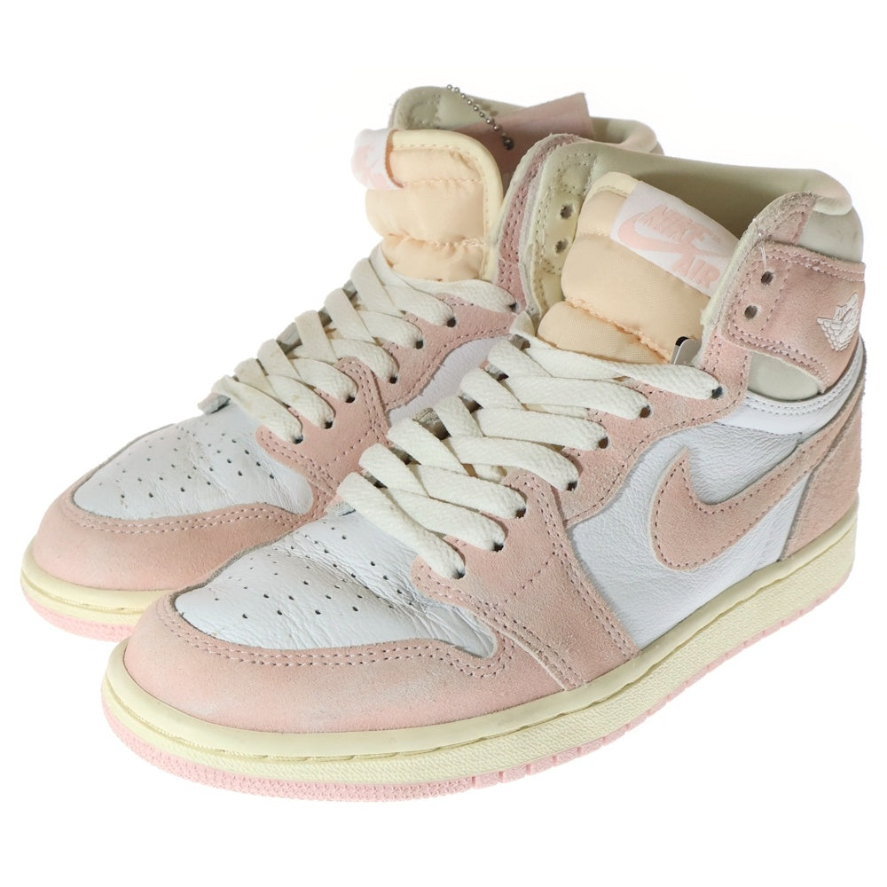NIKE(ナイキ) WMNS AIR JORDAN 1 RETRO HIGH OG Washed Pink FD2596-600 エア ジョーダン 1 レトロ ハイ ウォッシュドピンク ハイカットスニーカー レディース US6.5/23.5cm