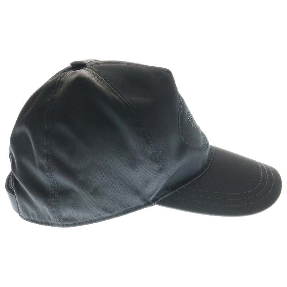 PRADA(プラダ) ロゴエンブロイダリー ナイロン ベースボールキャップ ブラック 2HC179