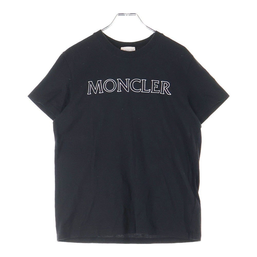 MONCLER(モンクレール) フロントロゴ ロゴパッチ 半袖Tシャツ カットソー ブラック H10938C00013 829FB レディース