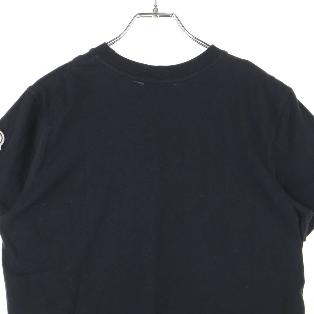 MONCLER(モンクレール) フロントロゴ ロゴパッチ 半袖Tシャツ カットソー ブラック H10938C00013 829FB レディース