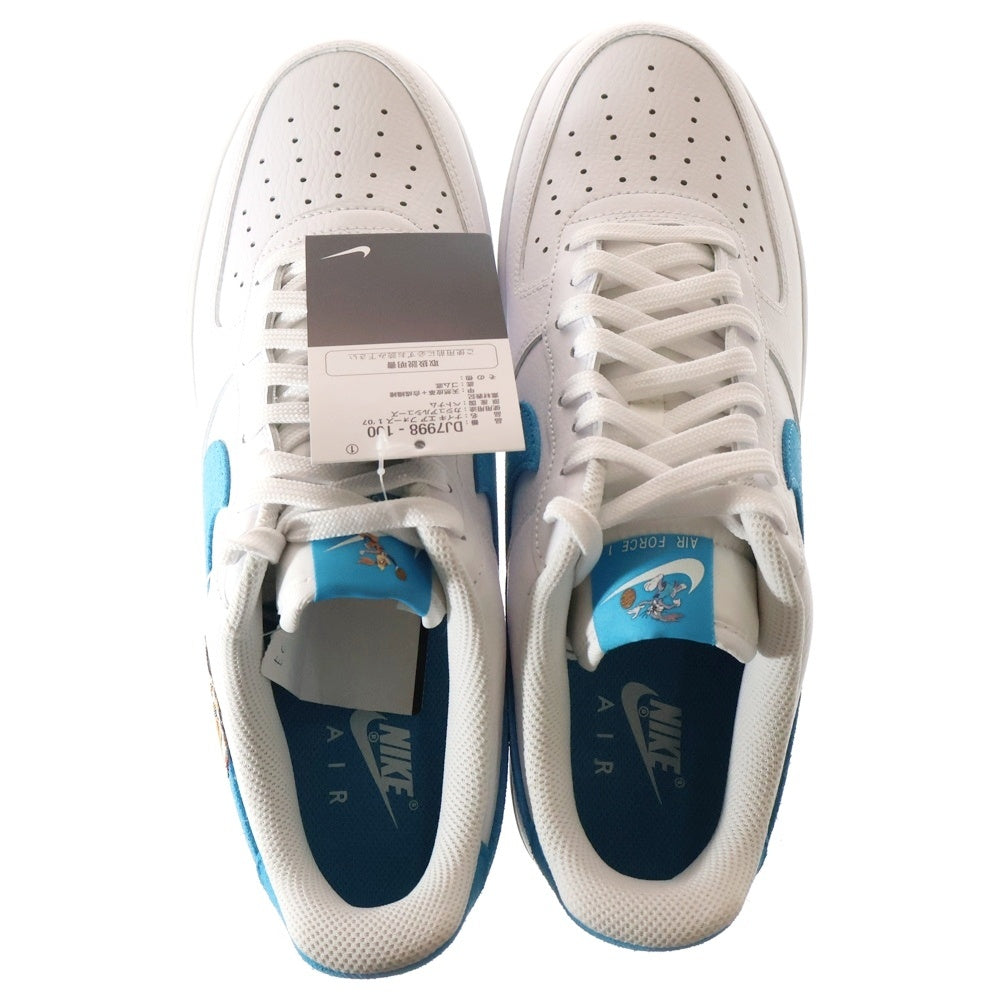NIKE(ナイキ) AIR FORCE 1 07 SPACE PLAYERS DJ7998-100 エアフォース1 レースアップローカットスニーカー スペースプレイヤーズ ホワイト/ブルー US10.5/28.5cm