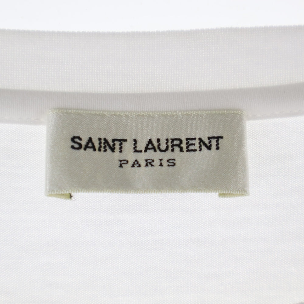 SAINT LAURENT PARIS(サンローランパリ) ロゴ 半袖Tシャツ カットソー ホワイト TT08 464572 YB2DQ 9000