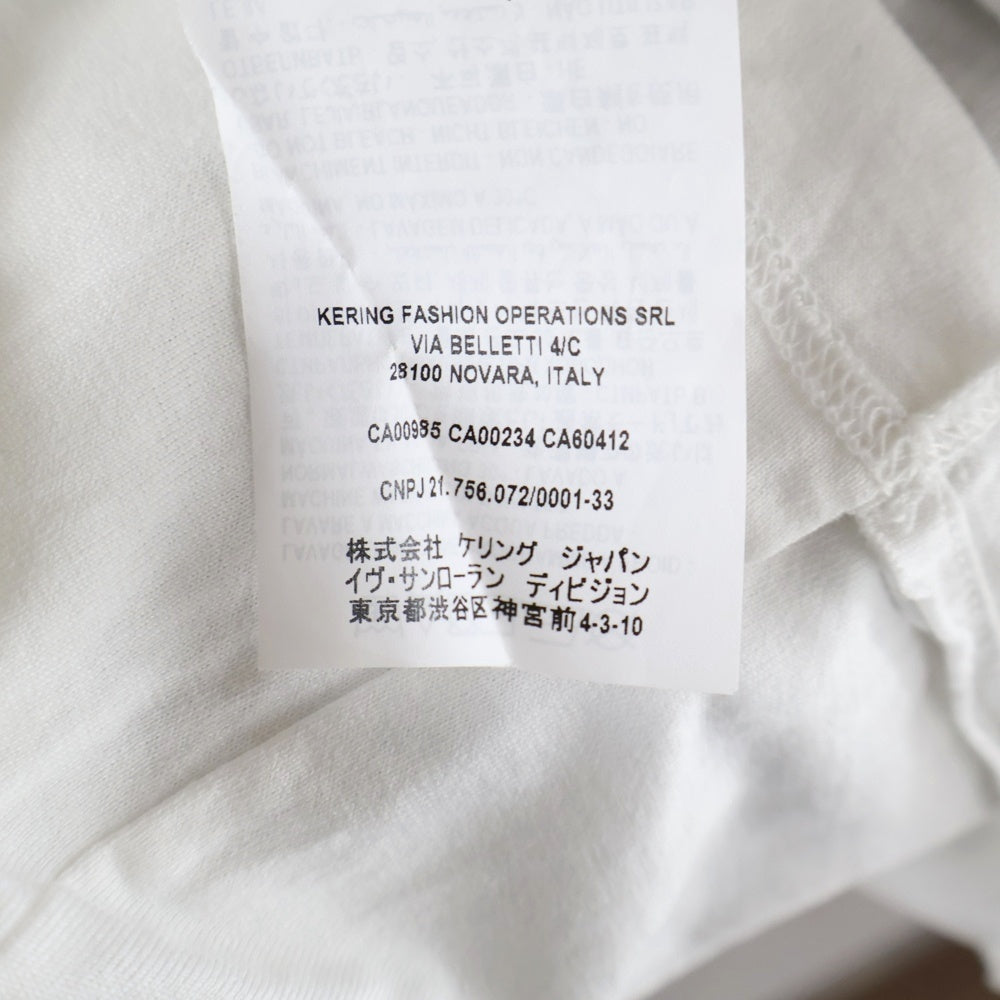 SAINT LAURENT PARIS(サンローランパリ) ロゴ 半袖Tシャツ カットソー ホワイト TT08 464572 YB2DQ 9000