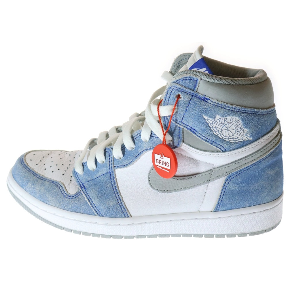NIKE(ナイキ) AIR JORDAN 1 Hyper Royal エアジョーダン 1 ハイパーロイヤル ハイカットスニーカー ホワイト/ブルー US8.5/26.5cm 555088-402