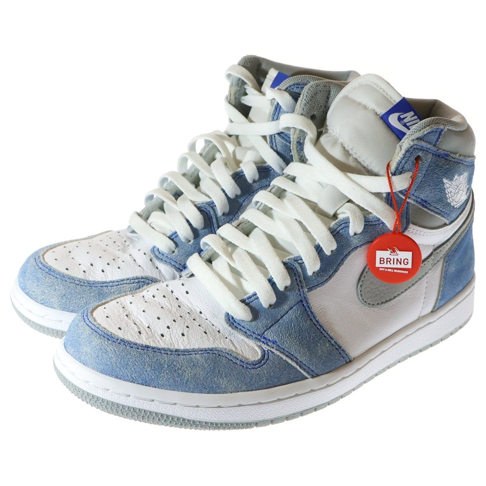 NIKE(ナイキ) AIR JORDAN 1 Hyper Royal エアジョーダン 1 ハイパーロイヤル ハイカットスニーカー ホワイト/ブルー US8.5/26.5cm 555088-402