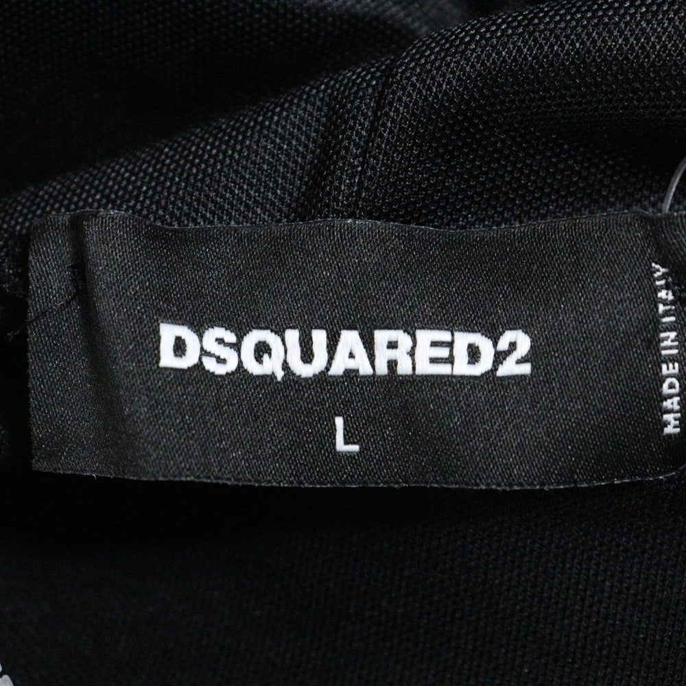DSQUARED2(ディースクエアード) ARM LINE LOGO TAPE TRACK JACKET アームラインロゴテープ トラックジャケット ジャージ ブラック S74HG0103