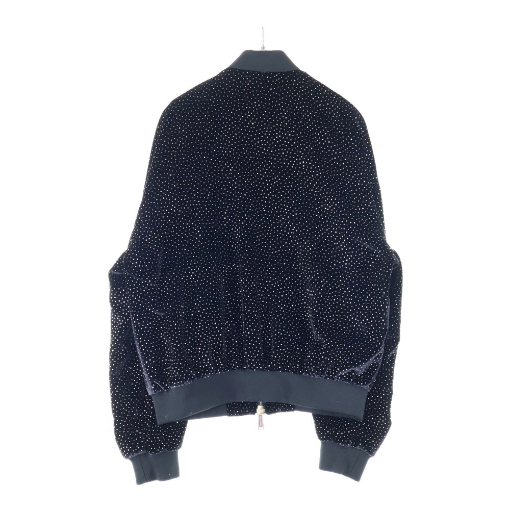 DSQUARED2(ディースクエアード) ラインストーン装飾 ボンバージャケット ブラック S74AM1369