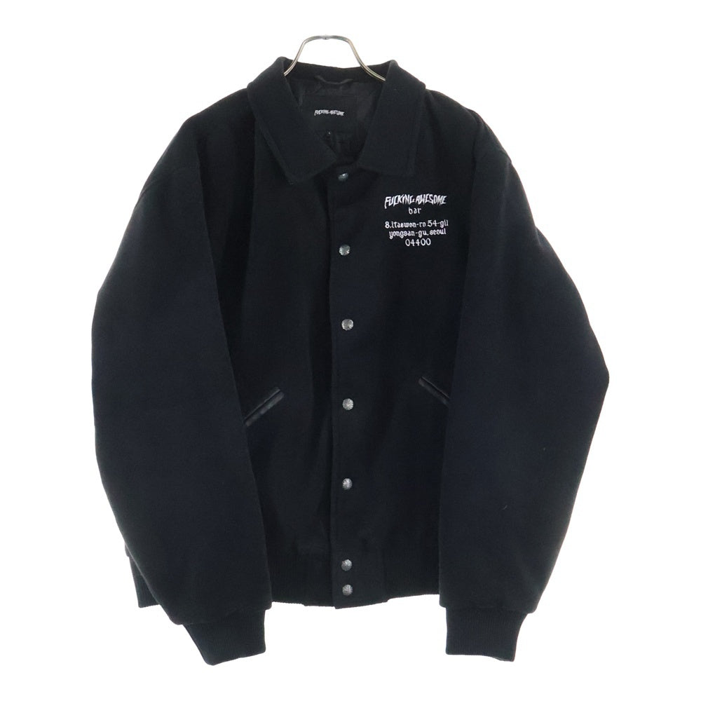 FUCKING AWESOME(ファッキンオーサム) Korea Bar Varsity Jacket コリアバー ヴァーシティージャケット ブラック