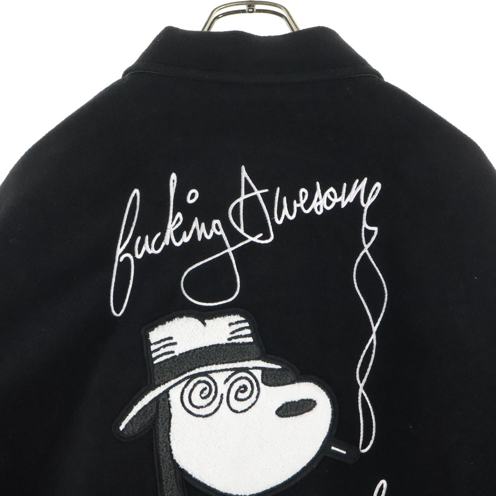 FUCKING AWESOME(ファッキンオーサム) Korea Bar Varsity Jacket コリアバー ヴァーシティージャケット ブラック