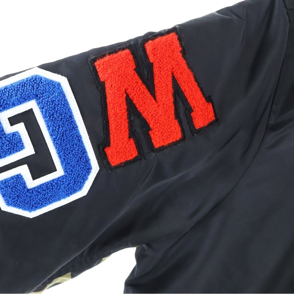 A BATHING APE(アベイシングエイプ) SHARK MA-1 シャークMA-1 ワッペンロゴ フライトジャケット ブラック 001HJK701003M