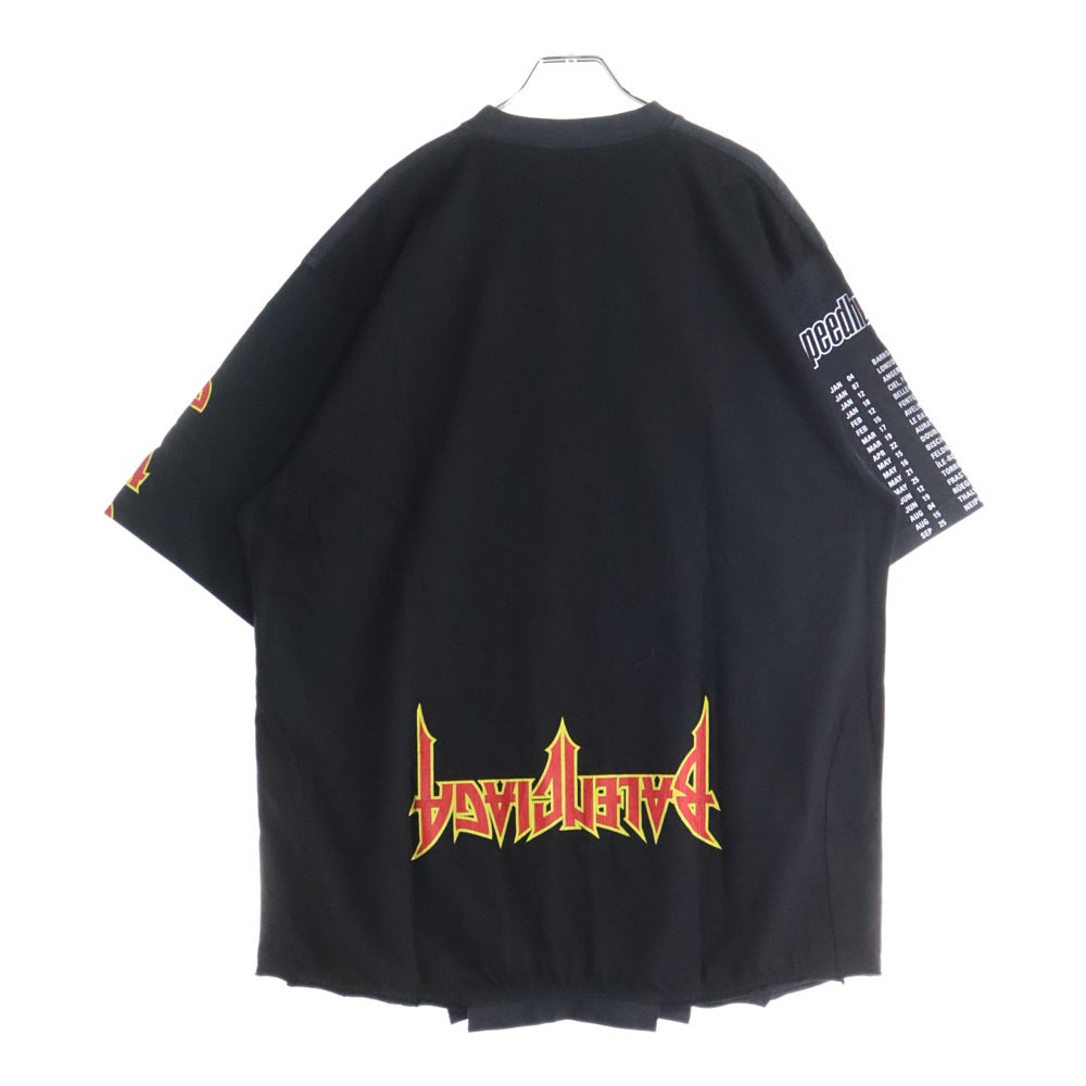BALENCIAGA(バレンシアガ) 22SS Speed Hunter Upside Down Oversized Tee スピードハンターアップサイドダウンオーバーサイズ半袖Tシャツ ブラック 698811 TMVC9