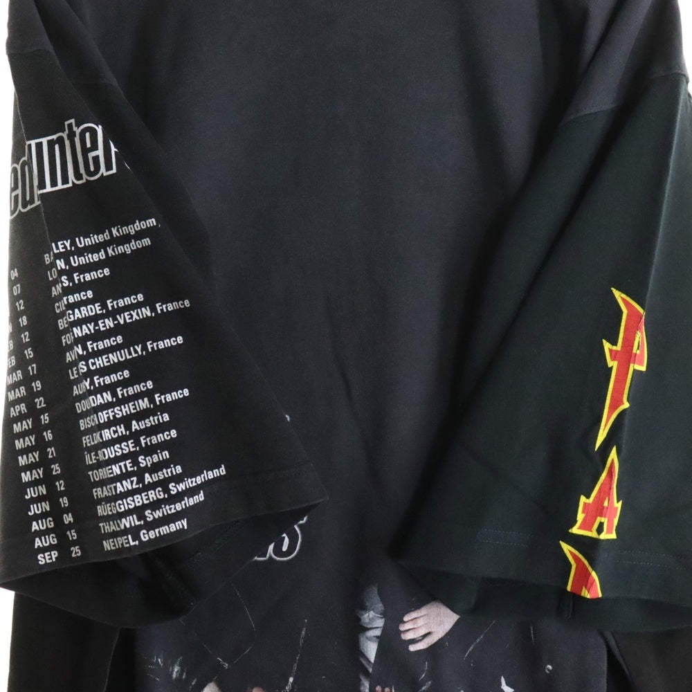 BALENCIAGA(バレンシアガ) 22SS Speed Hunter Upside Down Oversized Tee スピードハンターアップサイドダウンオーバーサイズ半袖Tシャツ ブラック 698811 TMVC9