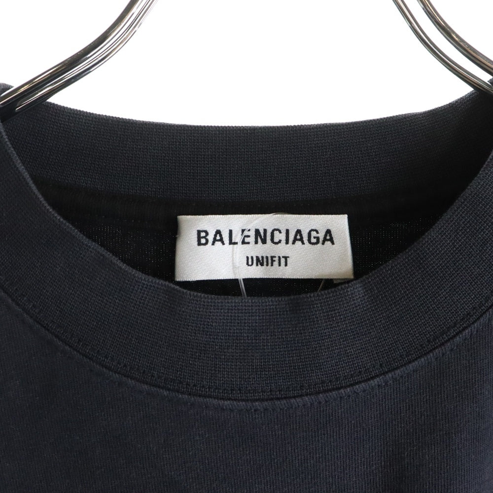 BALENCIAGA(バレンシアガ) 22SS Speed Hunter Upside Down Oversized Tee スピードハンターアップサイドダウンオーバーサイズ半袖Tシャツ ブラック 698811 TMVC9