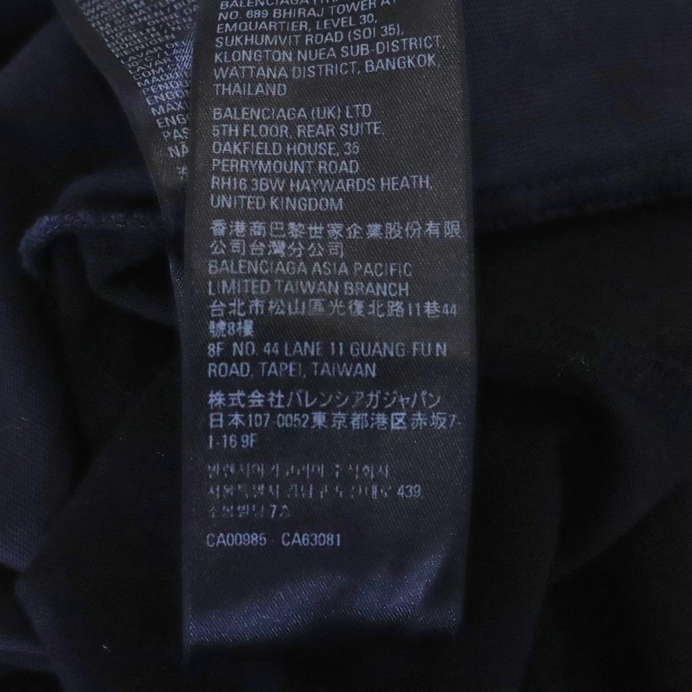 BALENCIAGA(バレンシアガ) 22SS Speed Hunter Upside Down Oversized Tee スピードハンターアップサイドダウンオーバーサイズ半袖Tシャツ ブラック 698811 TMVC9