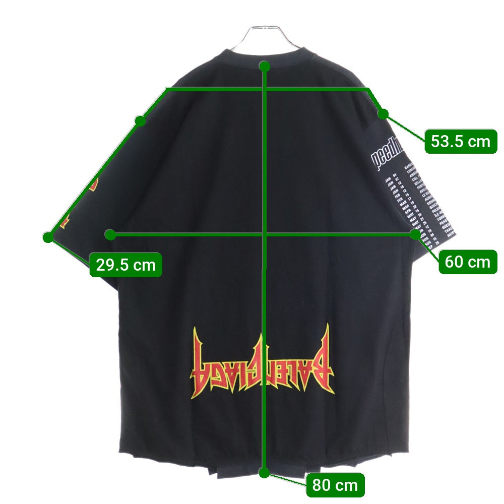 BALENCIAGA(バレンシアガ) 22SS Speed Hunter Upside Down Oversized Tee スピードハンターアップサイドダウンオーバーサイズ半袖Tシャツ ブラック 698811 TMVC9