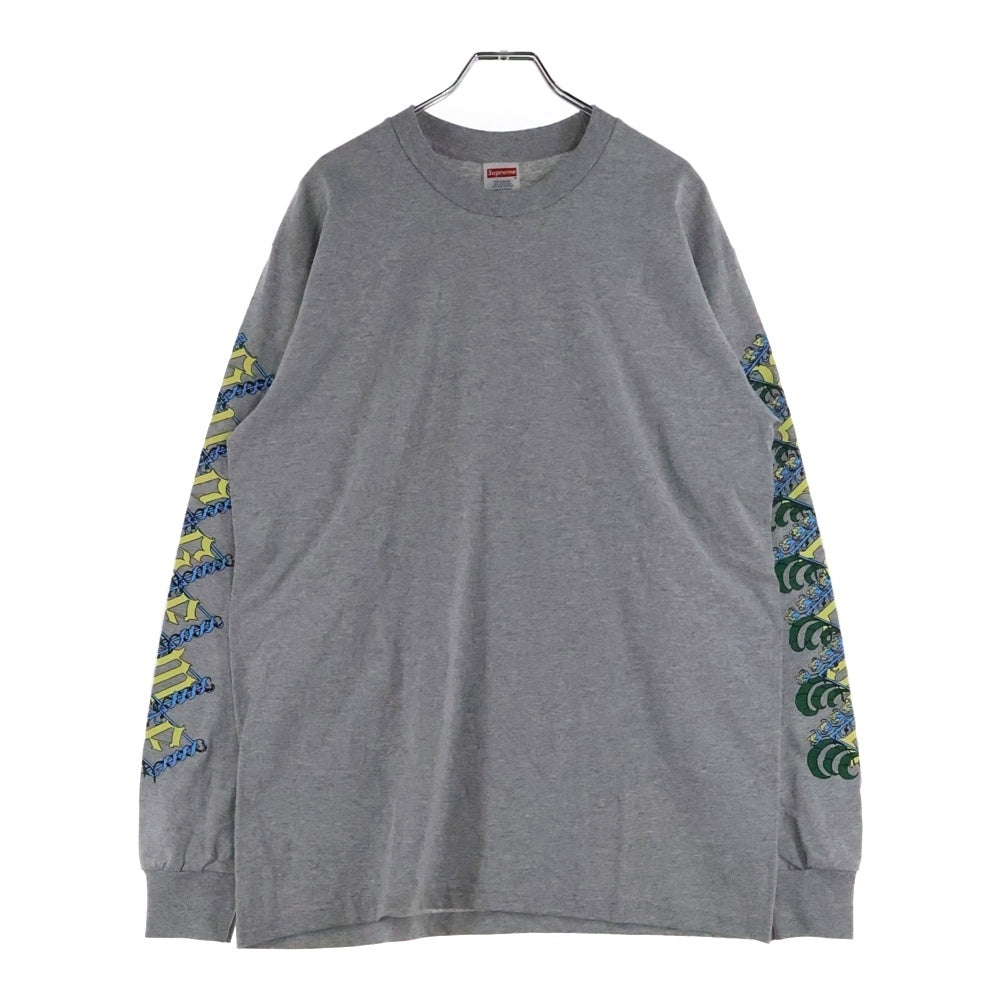SUPREME(シュプリーム) 24AW Strawberries L/S Tee ストロベリー プリント長袖Tシャツ カットソー グレー
