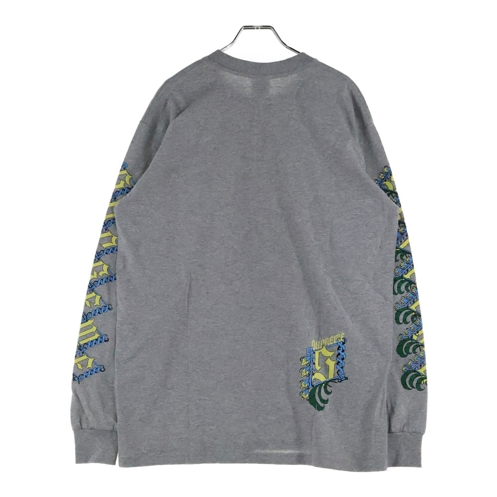 SUPREME(シュプリーム) 24AW Strawberries L/S Tee ストロベリー プリント長袖Tシャツ カットソー グレー